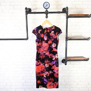 London Style Collection Floral Pencil Dress | Pink